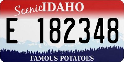 ID license plate E182348