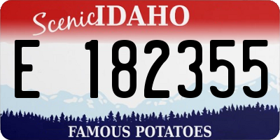 ID license plate E182355