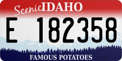 ID license plate E182358