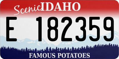 ID license plate E182359