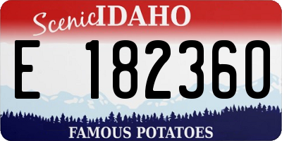 ID license plate E182360