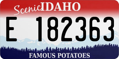 ID license plate E182363