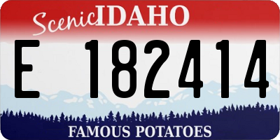 ID license plate E182414