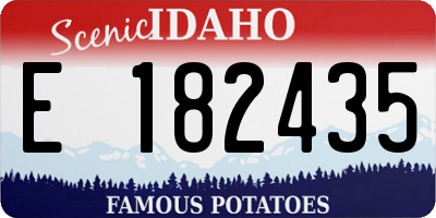 ID license plate E182435