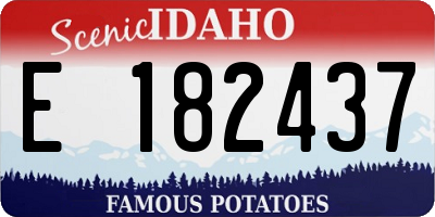 ID license plate E182437