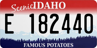 ID license plate E182440