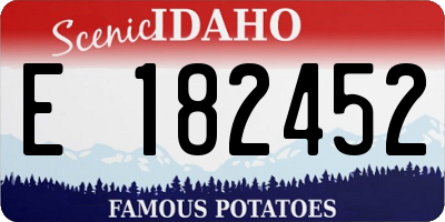 ID license plate E182452