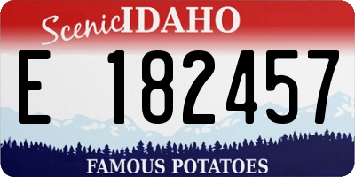 ID license plate E182457
