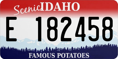 ID license plate E182458