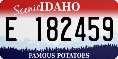 ID license plate E182459