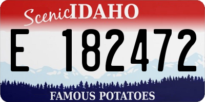 ID license plate E182472