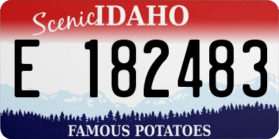 ID license plate E182483