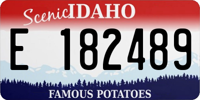 ID license plate E182489
