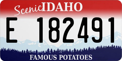 ID license plate E182491