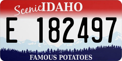 ID license plate E182497