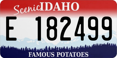 ID license plate E182499