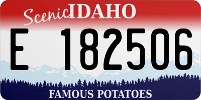 ID license plate E182506