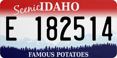 ID license plate E182514