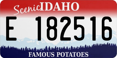 ID license plate E182516