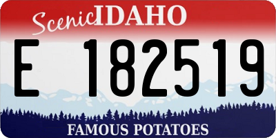 ID license plate E182519