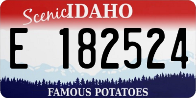 ID license plate E182524