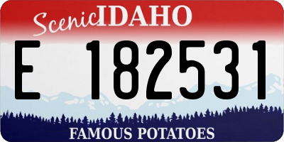 ID license plate E182531