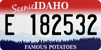 ID license plate E182532