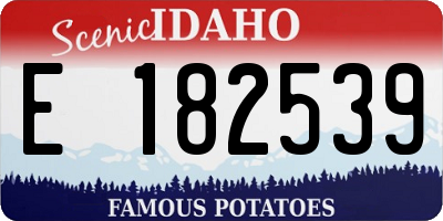 ID license plate E182539