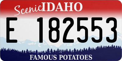ID license plate E182553