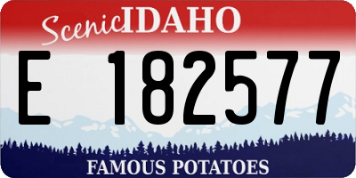 ID license plate E182577
