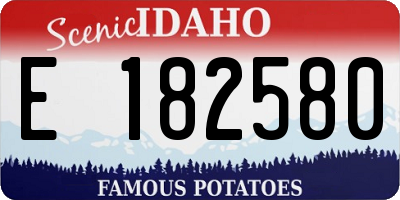 ID license plate E182580