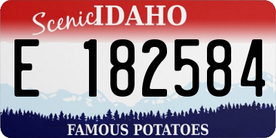 ID license plate E182584
