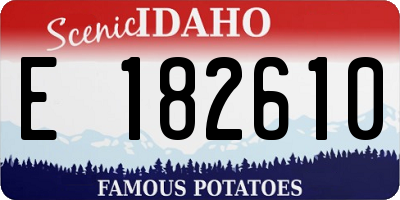 ID license plate E182610