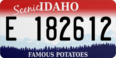 ID license plate E182612