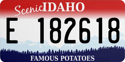 ID license plate E182618