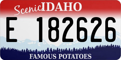 ID license plate E182626
