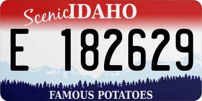 ID license plate E182629