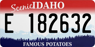ID license plate E182632