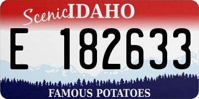 ID license plate E182633