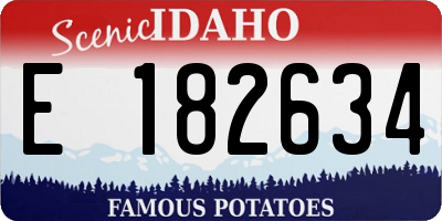 ID license plate E182634