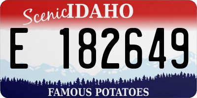 ID license plate E182649