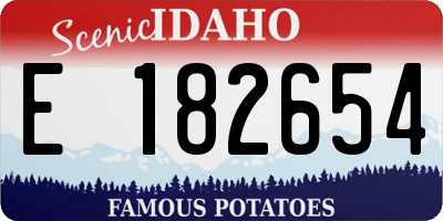 ID license plate E182654
