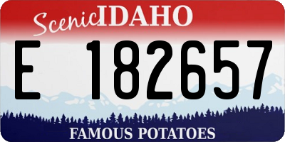 ID license plate E182657