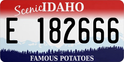 ID license plate E182666