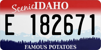 ID license plate E182671