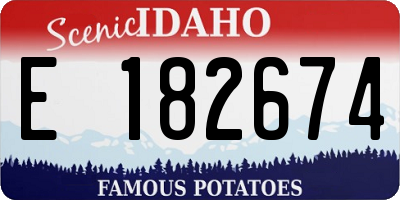 ID license plate E182674