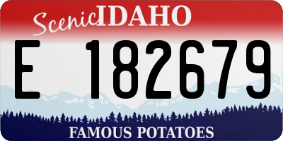 ID license plate E182679
