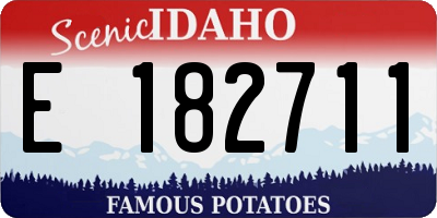 ID license plate E182711