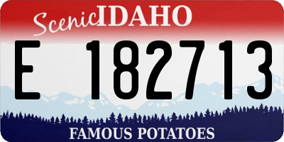 ID license plate E182713