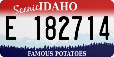 ID license plate E182714